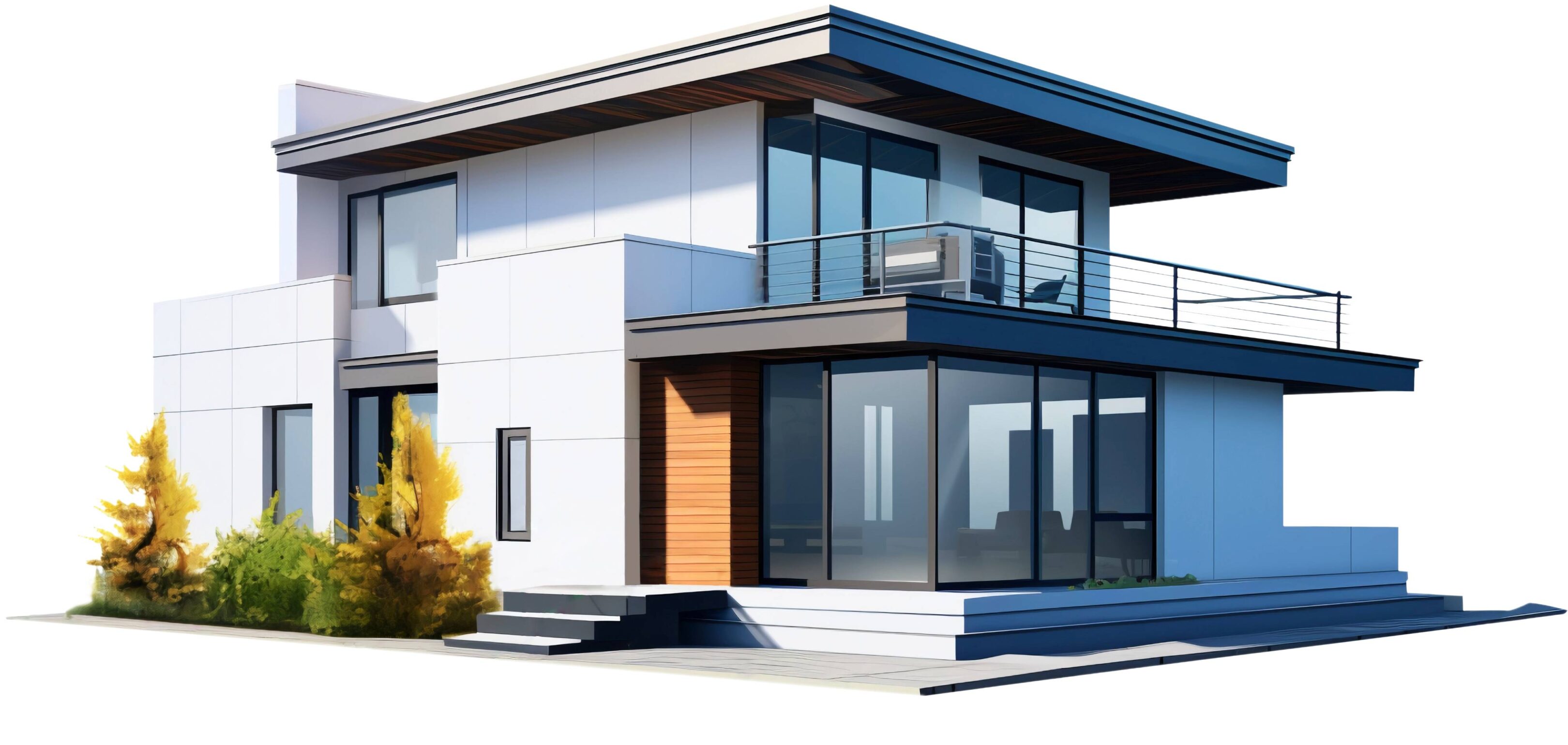 Stylish residential building with sleek architecture